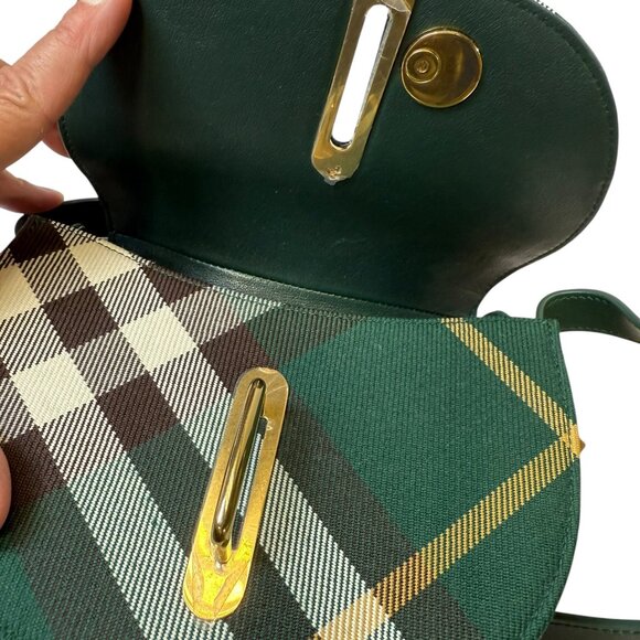 AUTHENTICATED NWT Burberry Mini Rocking Horse Jacquard Shoulder Bag - Green - Picture 5 of 10